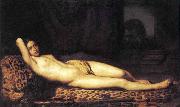 unknow artist Nude Girl on a Panther Skin France oil painting artist